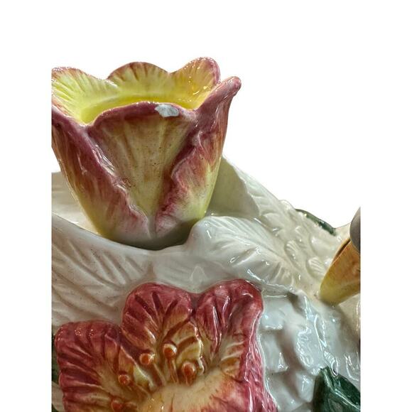 Vintage Fitz & Floyd Swan Tulip Candle Holder pair - Picture 4 of 10